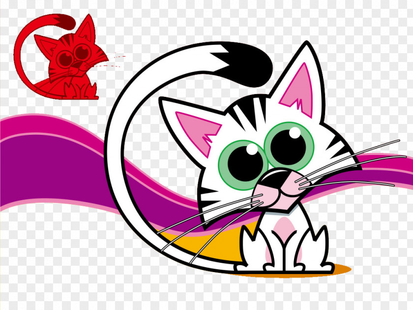 Cute Cat Kitten Whiskers Feral Clip Art PNG