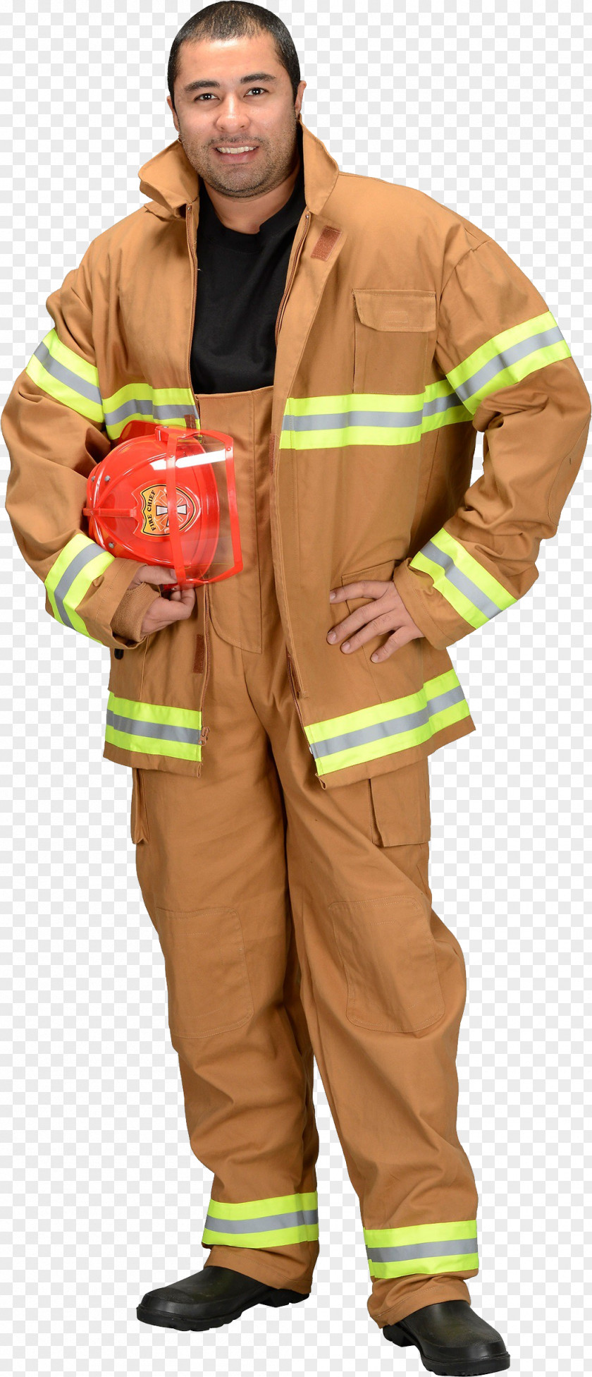Firefighter Halloween Costume Bunker Gear Uniform PNG
