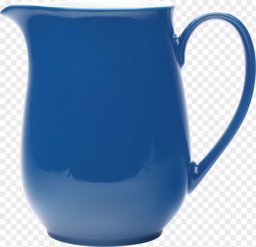 Glass Jug Cobalt Blue Green PNG