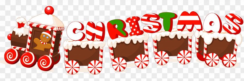 Merry Christmas Candy Train Text Label New Year Clip Art PNG