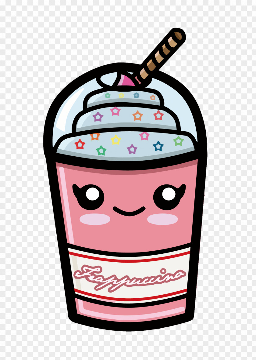 Vector Drink Milkshake Coffee Cappuccino Kavaii Frappuccino PNG