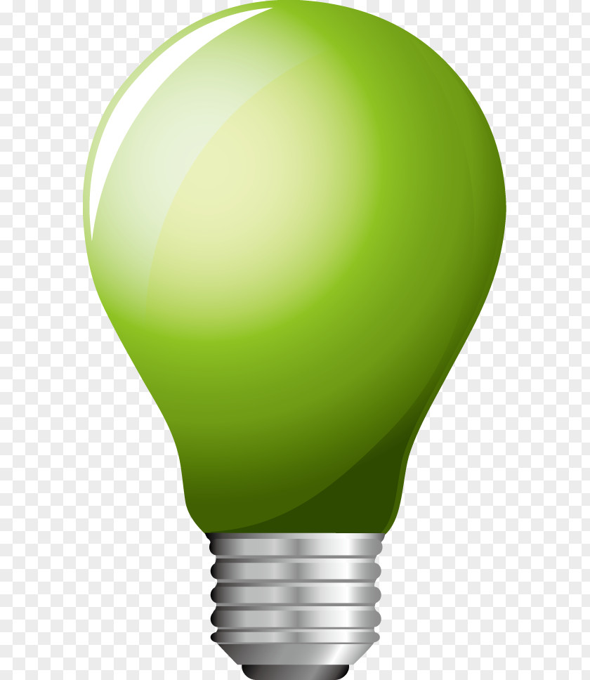 Vector Green Bulb Creative Design Diagram LOGO PNG