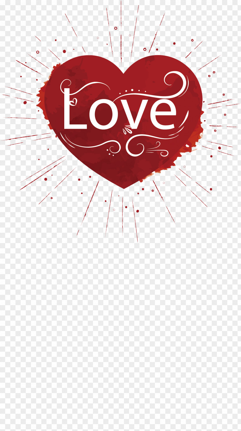 Vector Hand-drawn Heart LOVE Euclidean PNG