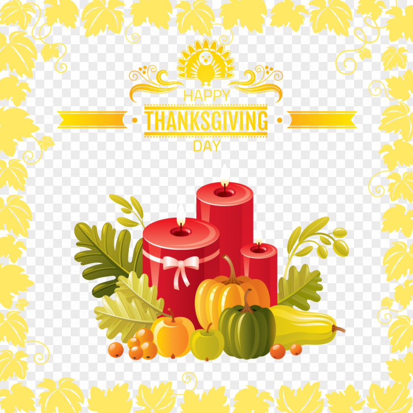 Vector Thanksgiving Background Material Autumn Harvest Festival Illustration PNG