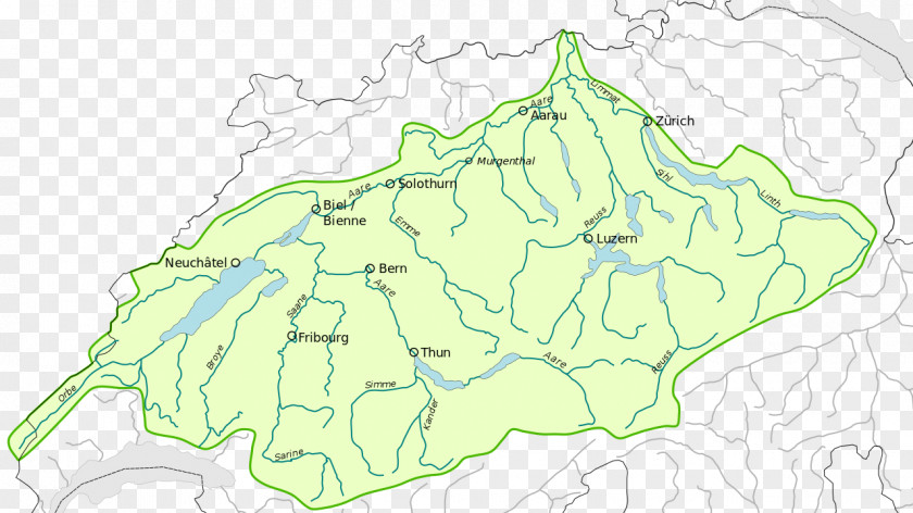 Basin Aare Reuss Brünig Pass Simme Rhine PNG