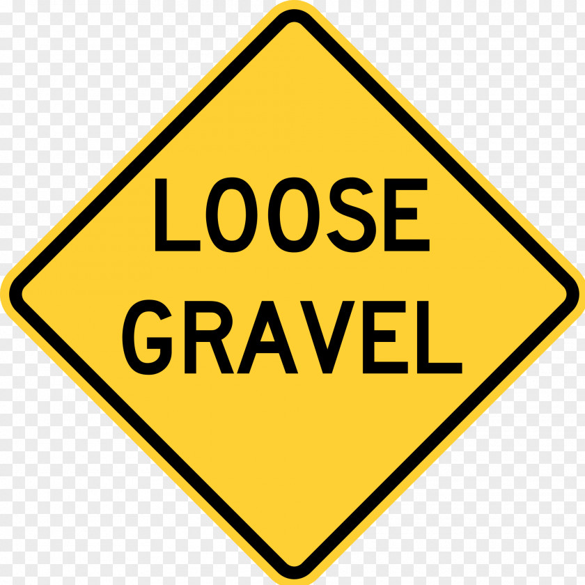 Lose Loose Chippings Warning Sign Traffic Manual On Uniform Control Devices PNG