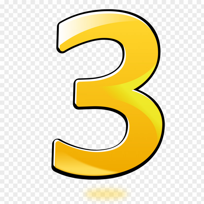 Number 3 Clip Art PNG