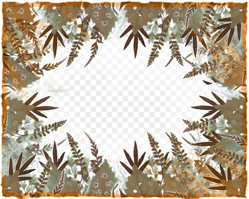 Vintage Plant Pattern Motif PNG