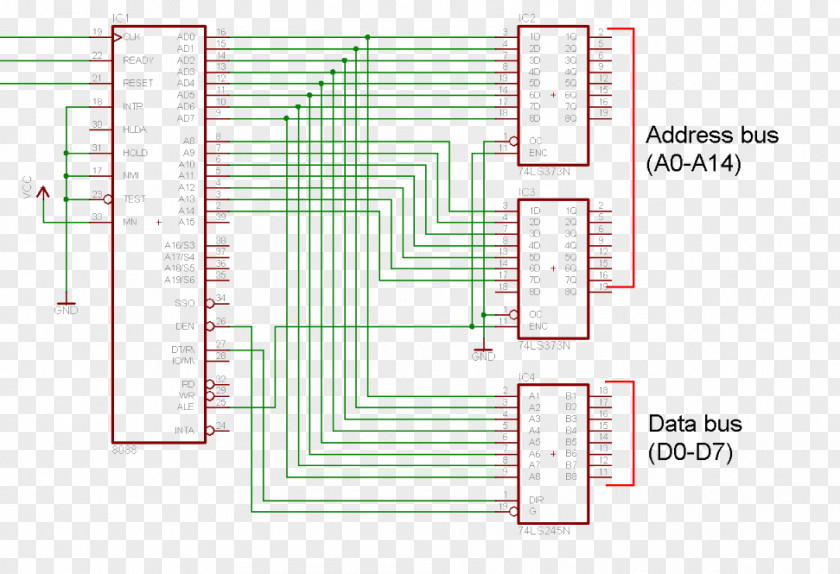 Wire Tower Circuit Diagram Intel 8088 8086 Schematic PNG