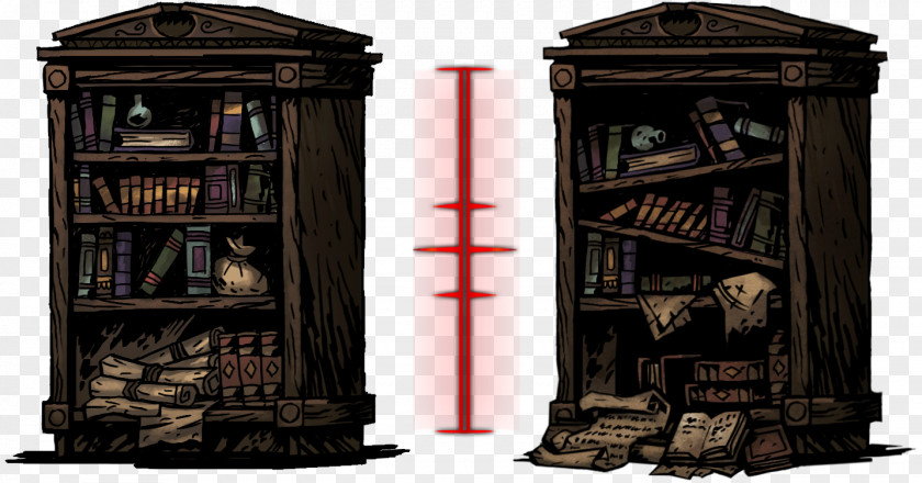 Bookshelf Darkest Dungeon Bookcase Crawl Video Game PNG