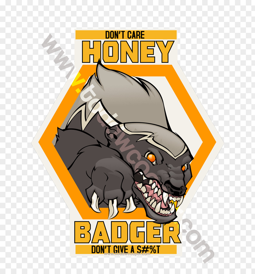 Honey Badger Logo Brand Character Animal Font PNG