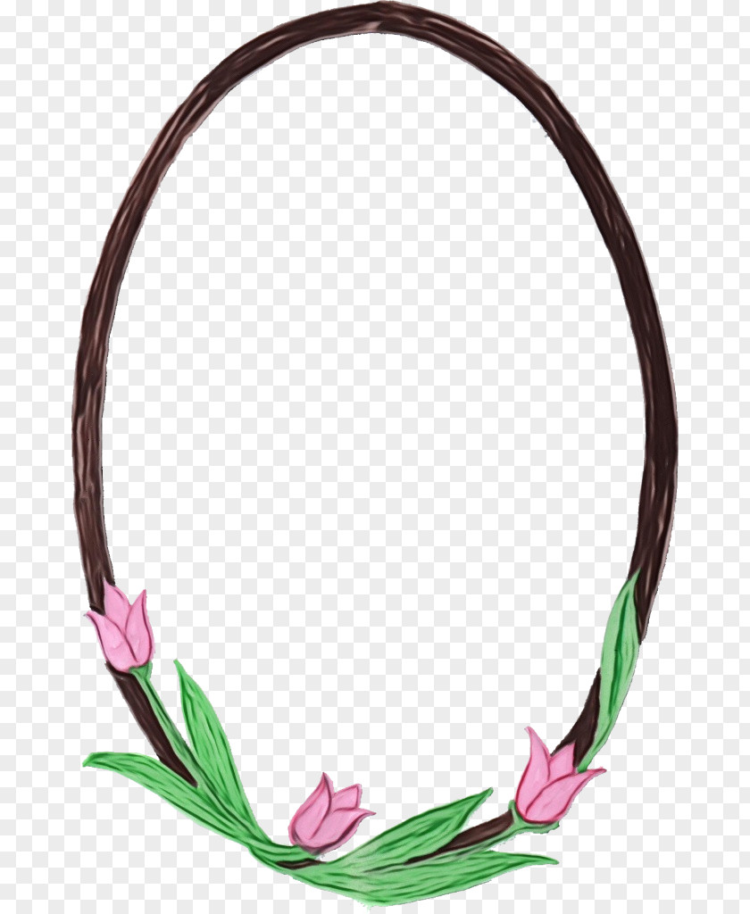 Plant Hair Accessory Background Watercolor Frame PNG