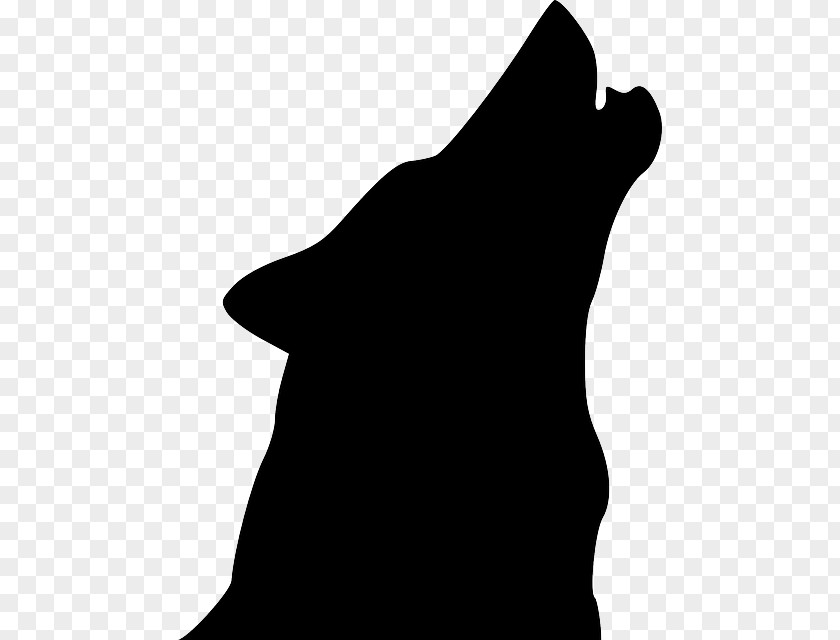 Angry Wolf Face Gray Silhouette Clip Art PNG