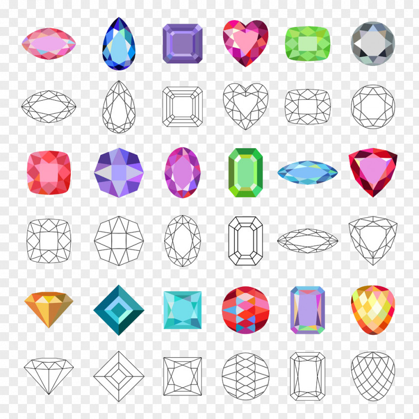 Color Stone Jewelry,And Front Bezel Gemstone Cut Clip Art PNG
