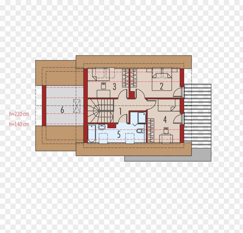 House Plan Floor Attic PNG
