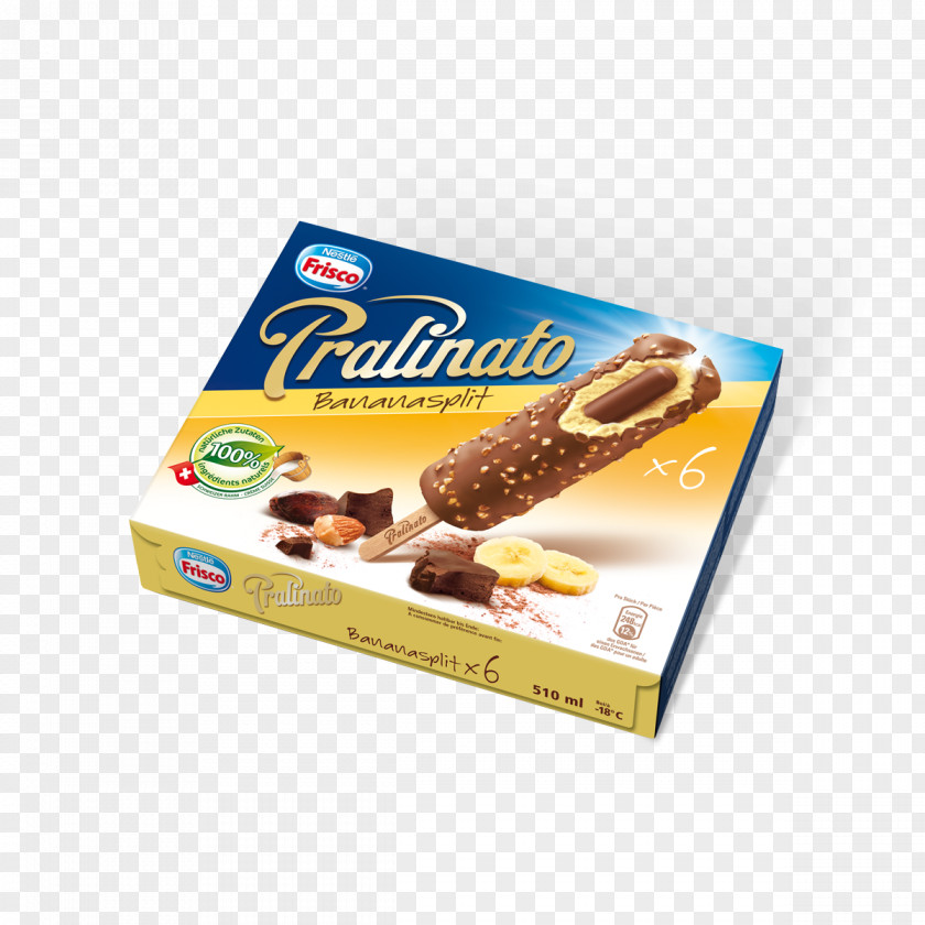 Banana Splits Ice Cream Frisco Caramel Flavor Switzerland PNG