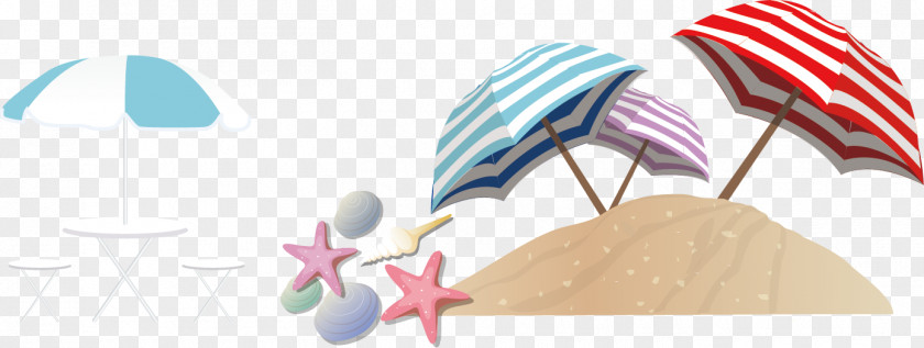 Beach Umbrella Starfish Posters Element Poster Drink PNG