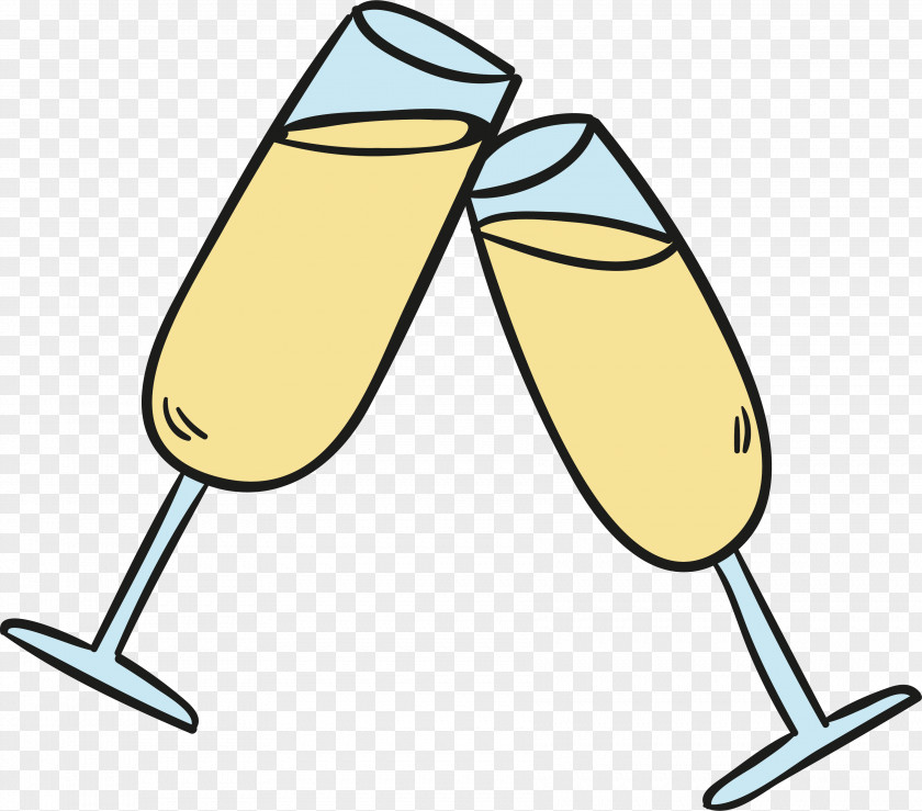 Cartoon Champagne Glass Sparkling Wine PNG
