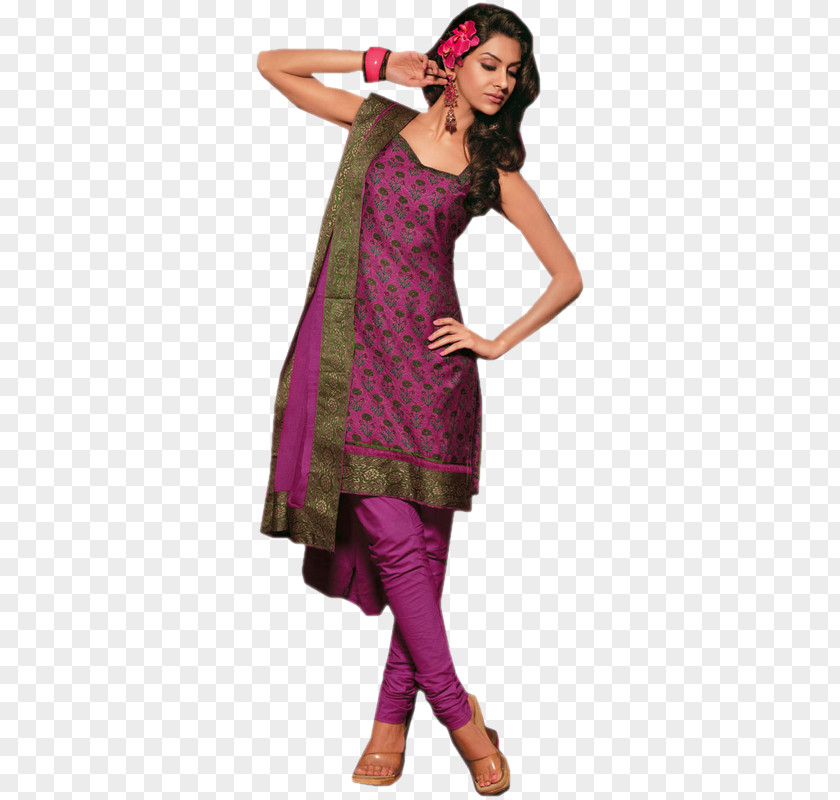 Indian Woman Costume Shalwar Kameez PNG