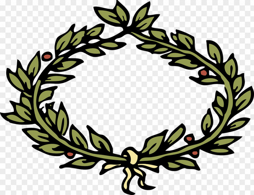 Leaf Wreath Laurel Crown Clip Art PNG