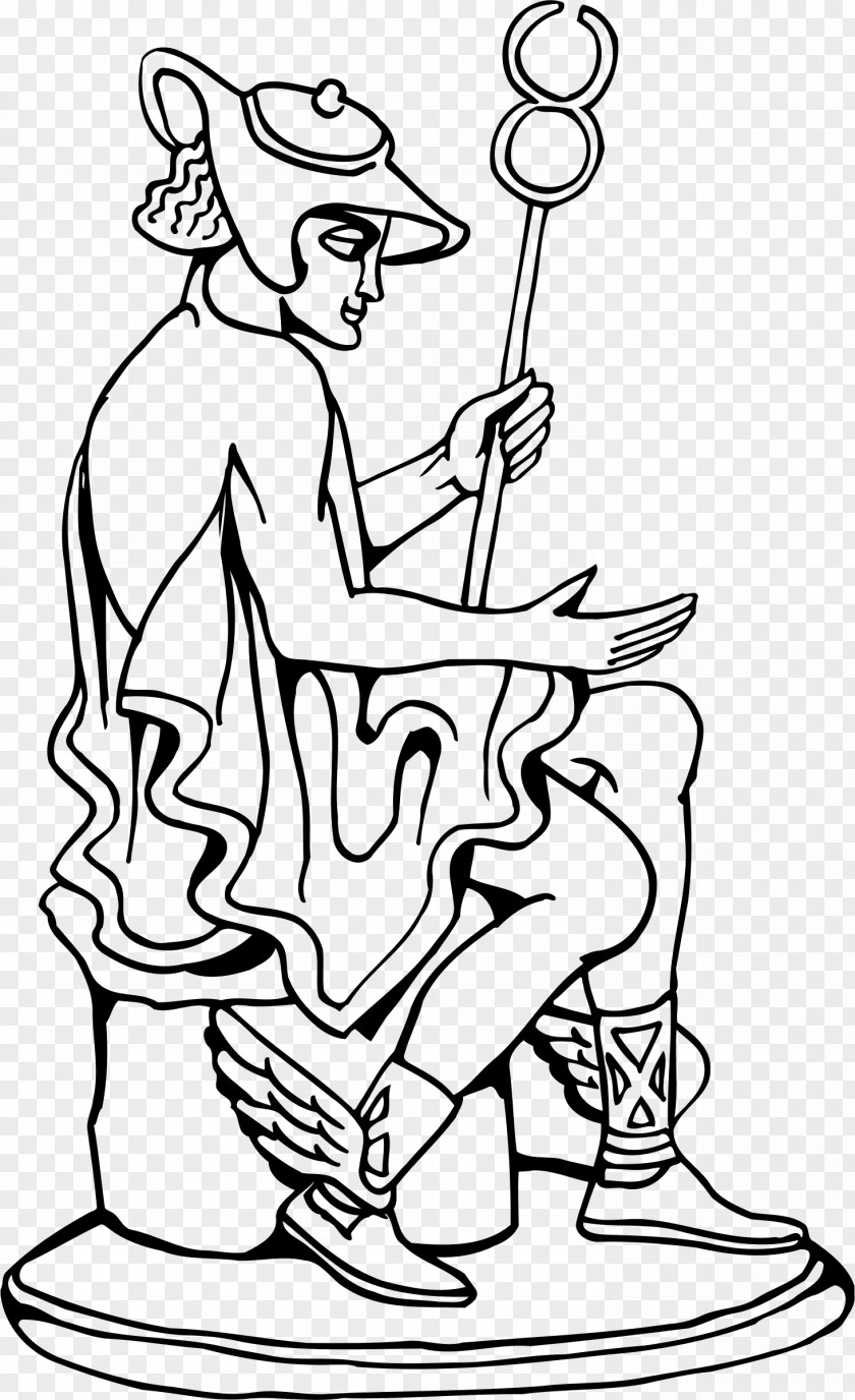 Statue Line Art Drawing PNG