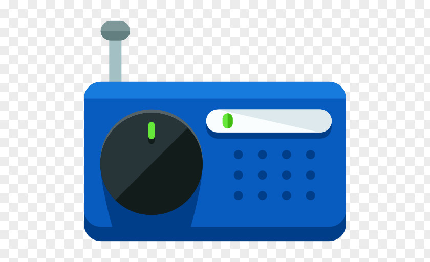 Blue Radio Microphone Icon PNG