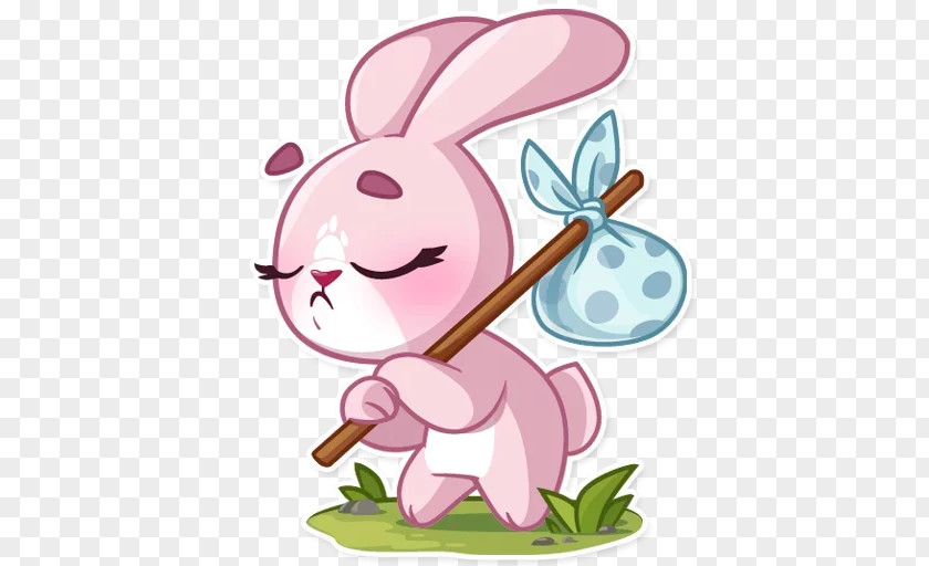 Rabbit Domestic Telegram Sticker Easter Bunny PNG