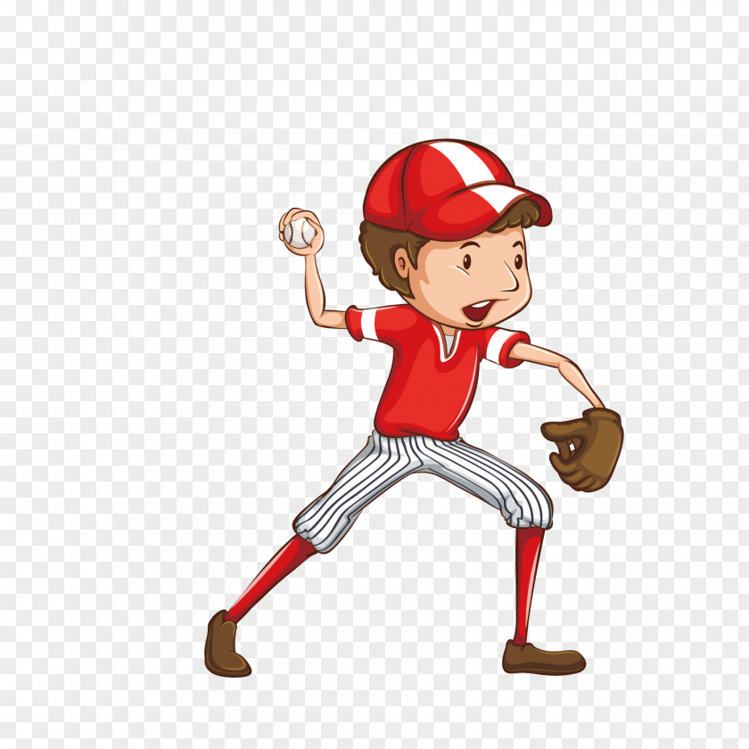 Vector Cartoon Boy Baseball Illustration Euclidean PNG