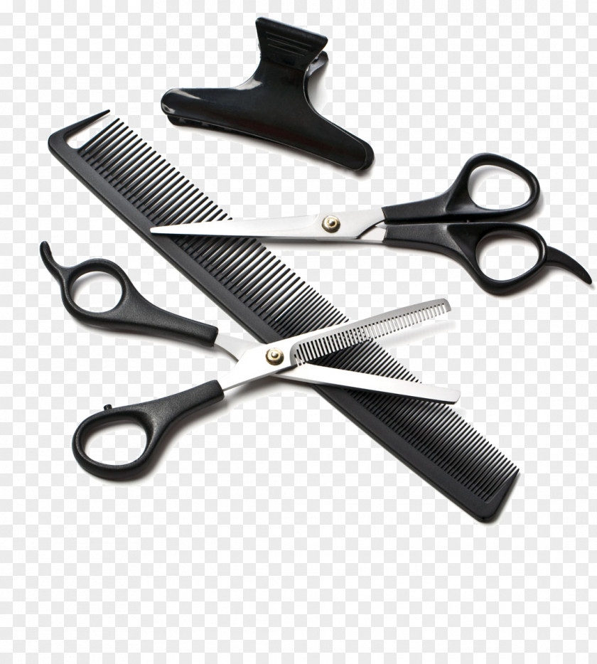Beauty Tools Scissors Comb Hairstyle Hairstyling Tool PNG