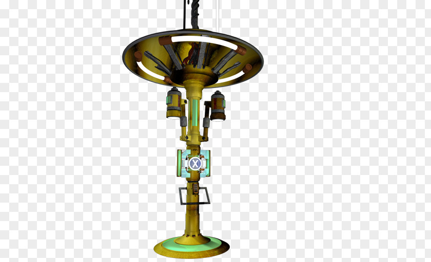 Borderlands Catch A Ride Brass Light Fixture PNG