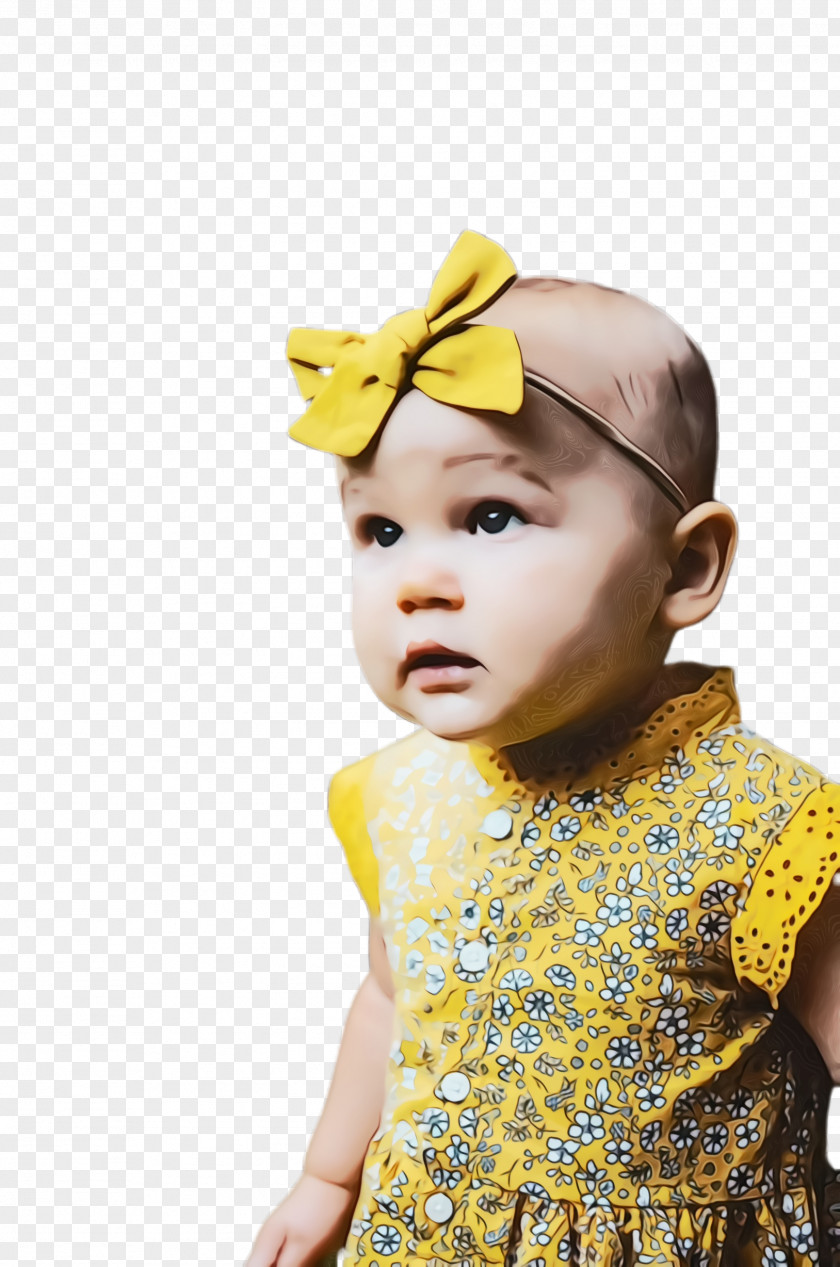 Child Model Headgear Yellow Head Hair Accessory Toddler PNG