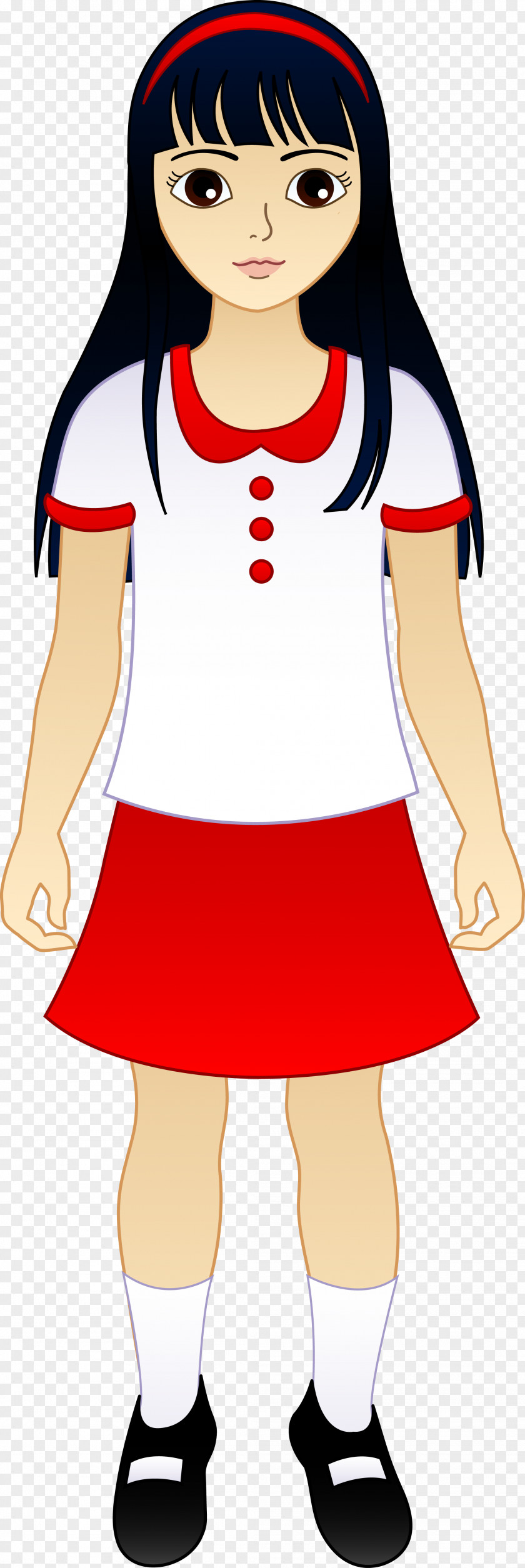 Style School Uniform Girl PNG