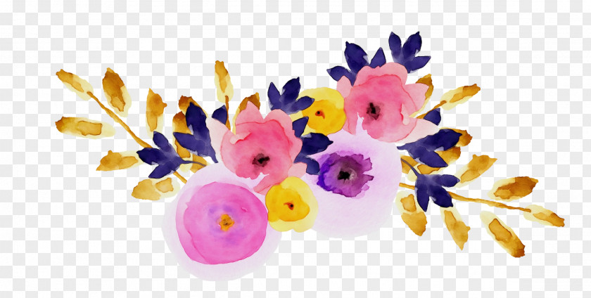 Watercolor Paint Wildflower Artificial Flower PNG
