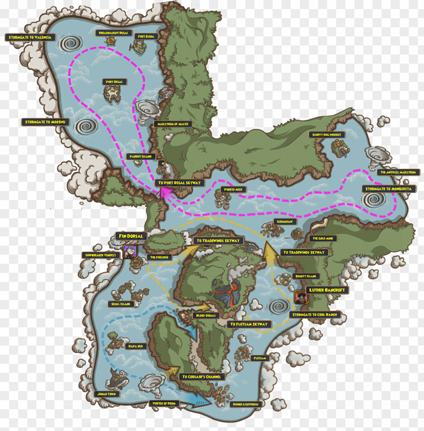 Map Pirate101 World PNG
