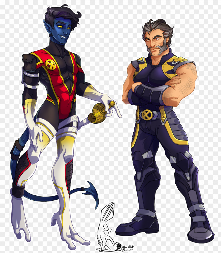 Nightcrawler X-man Superhero Action & Toy Figures PNG