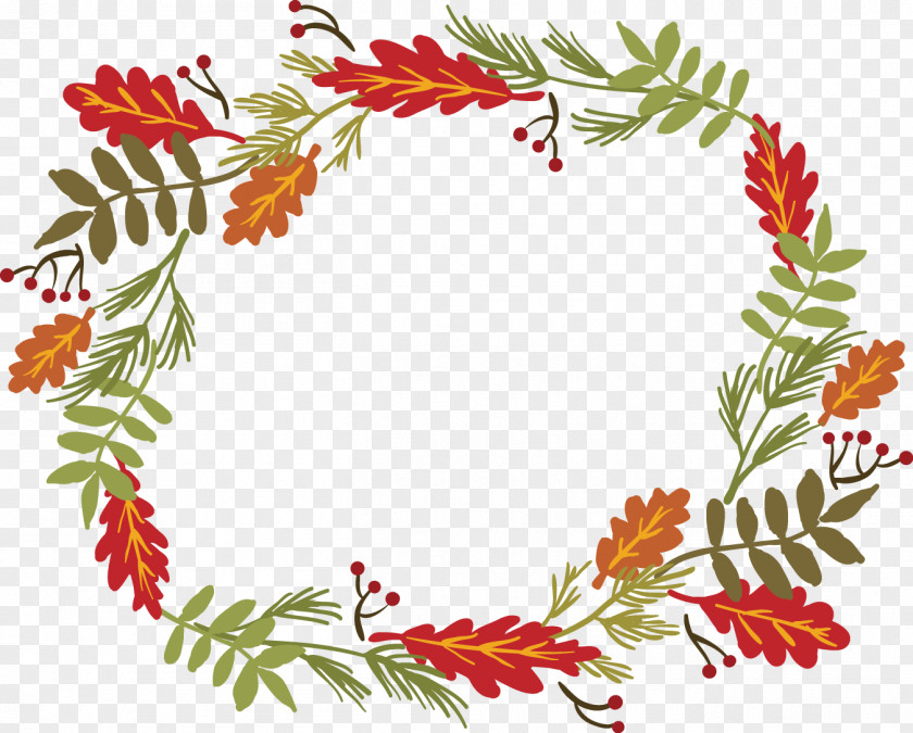 Beautifully Decorated With Garlands Vector Autumn PNG
