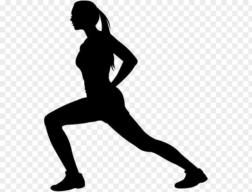 Silhouette Running Standing Lunge Leg PNG