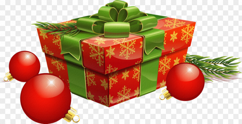 Tomato Present Christmas And New Year Background PNG