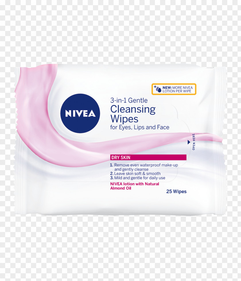 Face Lotion Cleanser Nivea Wet Wipe PNG