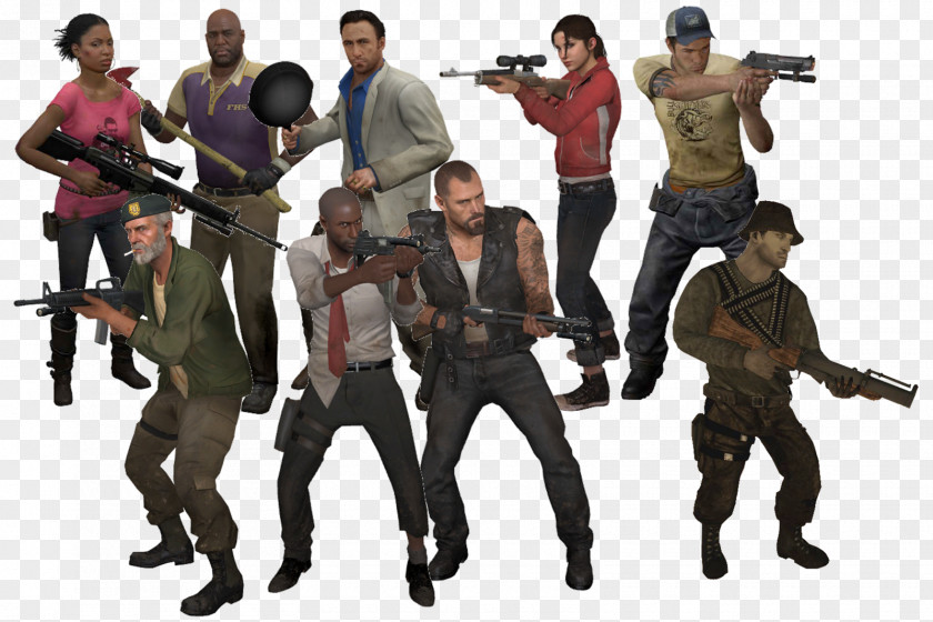 Left 4 Dead 2 Characters Team Fortress Valve Corporation Steps One Two And Three PNG