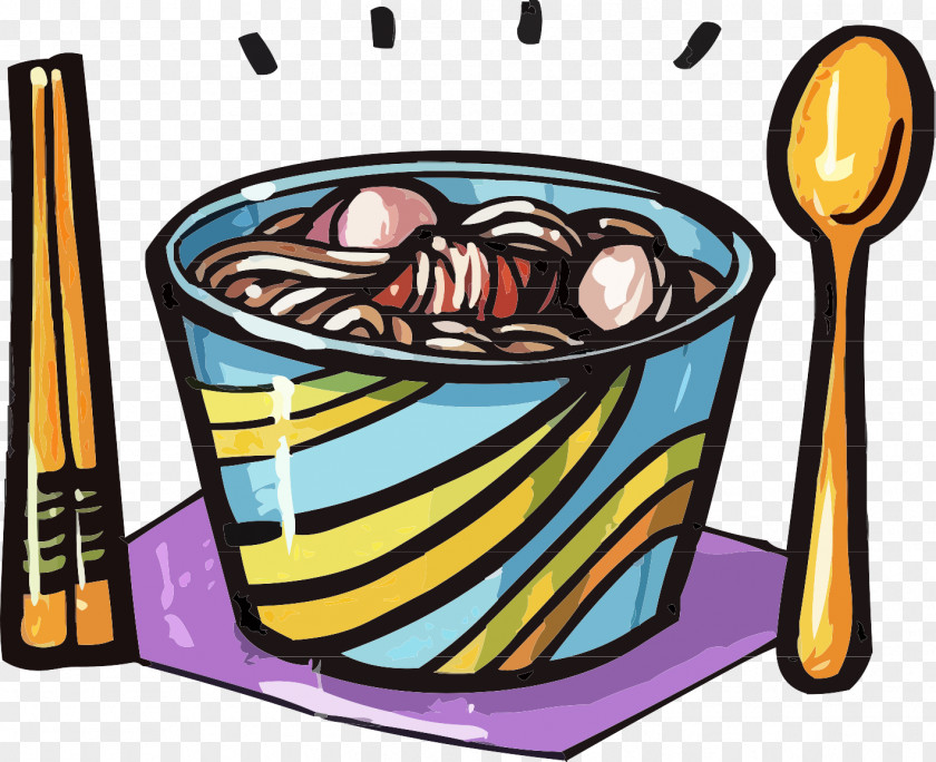 Menu Element Vector Ice Cream Ramen Noodle Cartoon PNG