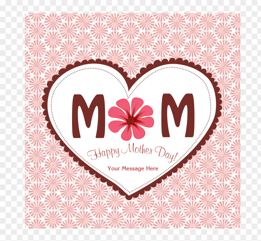 Mother's Day Heart-shaped Pattern Clip Art PNG