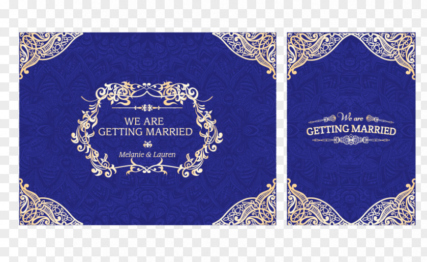European-style Wedding Reception Table Vector Blue Background Download PNG