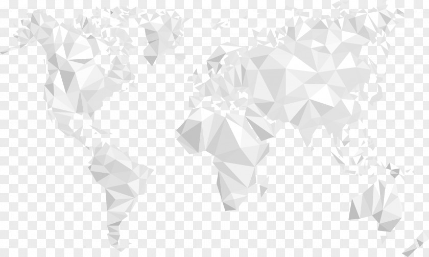 3D Polygon Map Of The World PNG