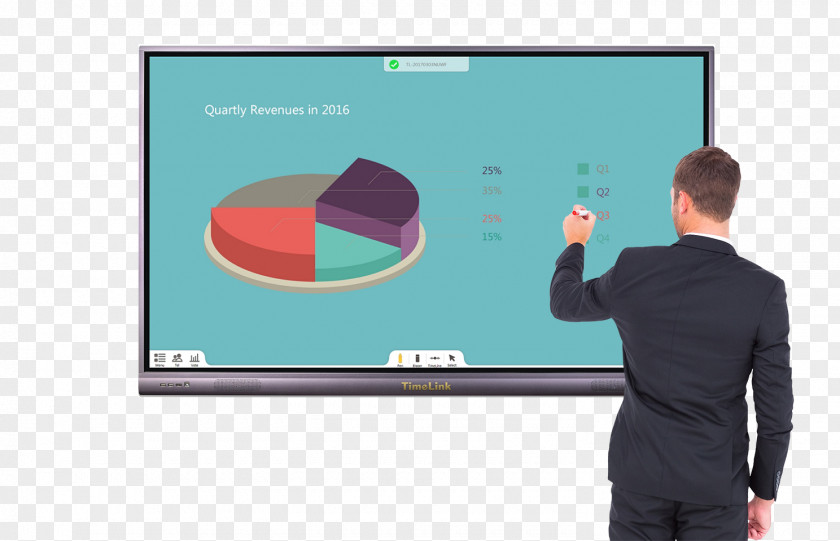 Interactive Whiteboard Computer Monitors Multimedia Multi-touch Borne PNG