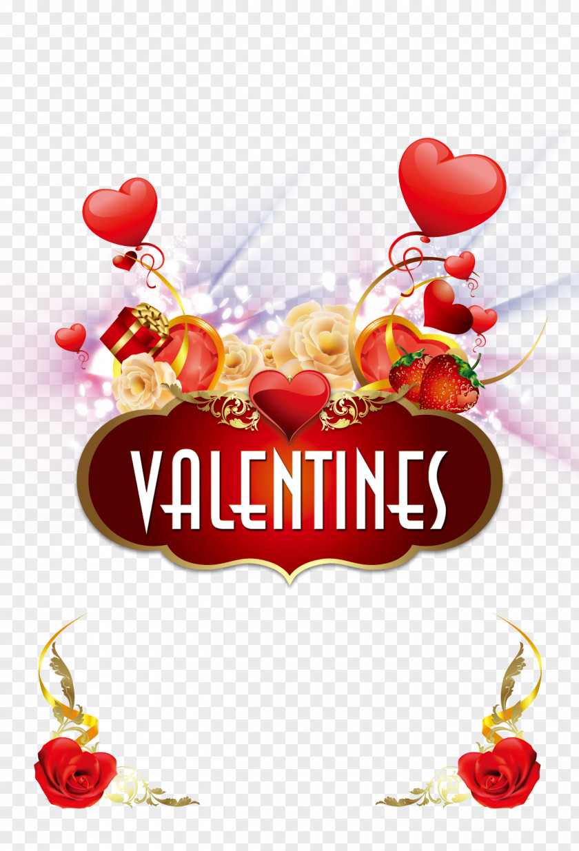Valentine's Day Poster Background Material Psd Valentines PNG