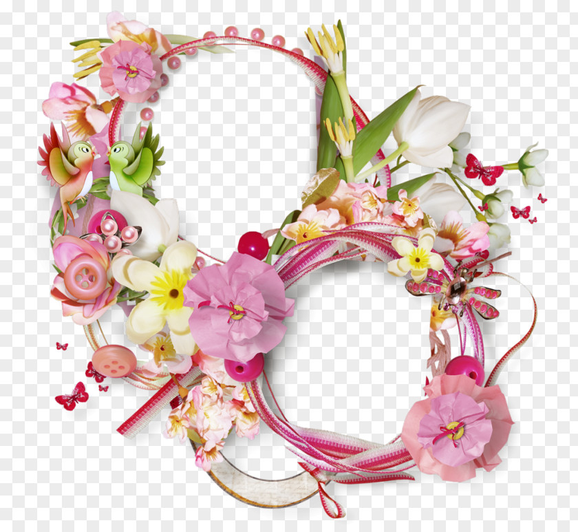 Floral Wreath Psd Flower Design Petal Ring PNG