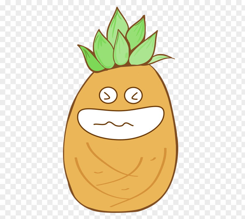 Cartoon Hand Painted Pineapple Drawing Fruit PNG