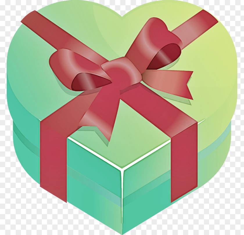 Green Ribbon Pink Red Heart PNG