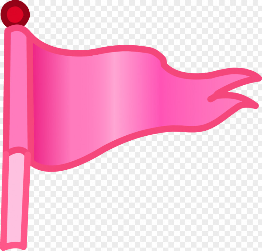 Hand Painted Pink Flag PNG